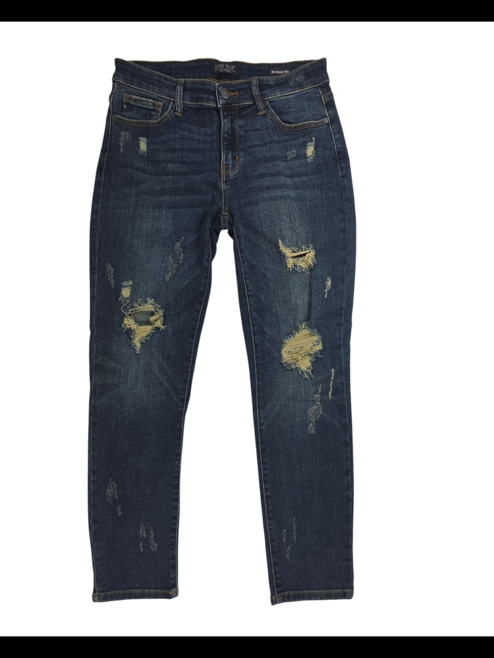 Judy Blue Dark Blue Distressed Skinny Jeans Sz 9